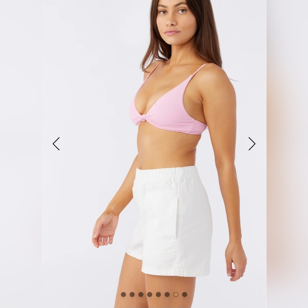 O'NEILL Sonnet - High Waisted Denim Shorts Cream/White Size Med - Picture 2 of 11